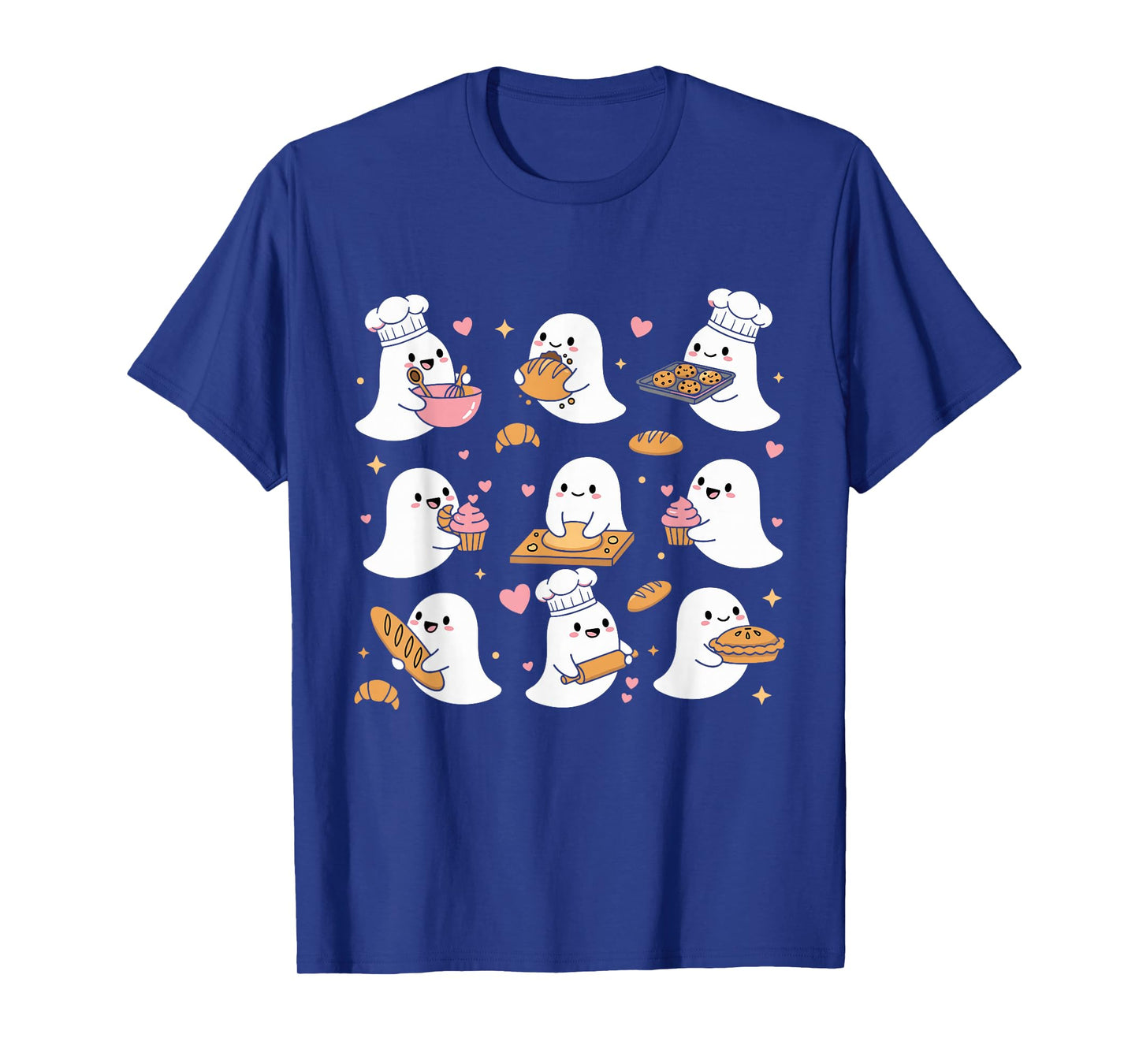 Cute Ghosts Cooking Sourdough Bread Homemaker Baking Baker T-Shirt