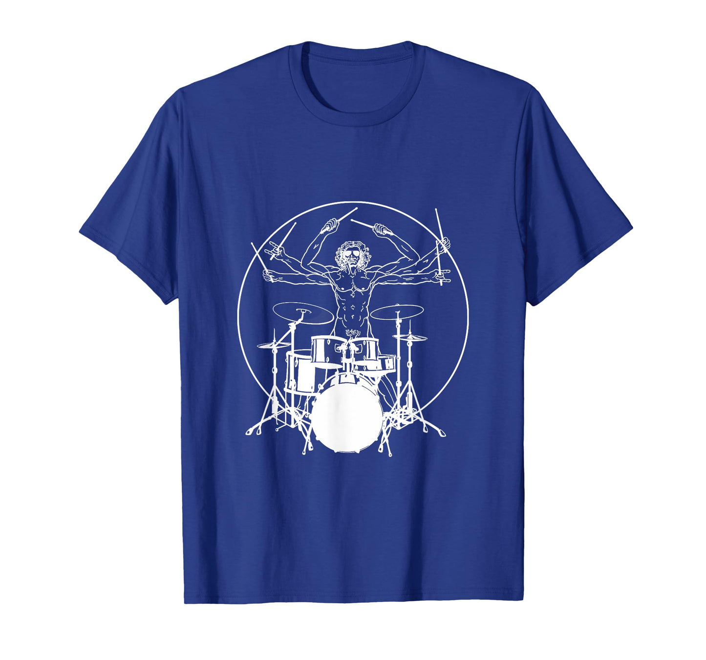 Vitruvian Man Drum Da Vinci Drummer T-Shirt