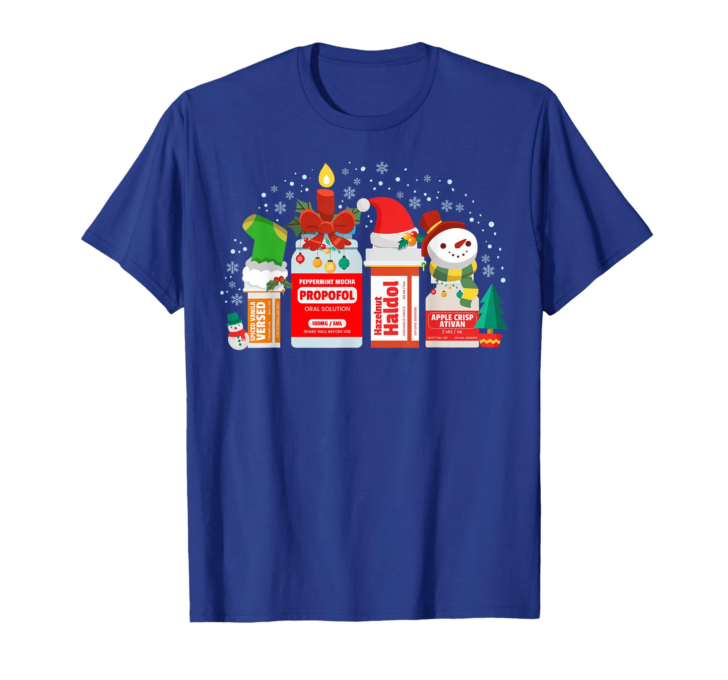 Christmas ICU Nurse Happy Nursemas Xmas Holiday Pajama RN T-Shirt