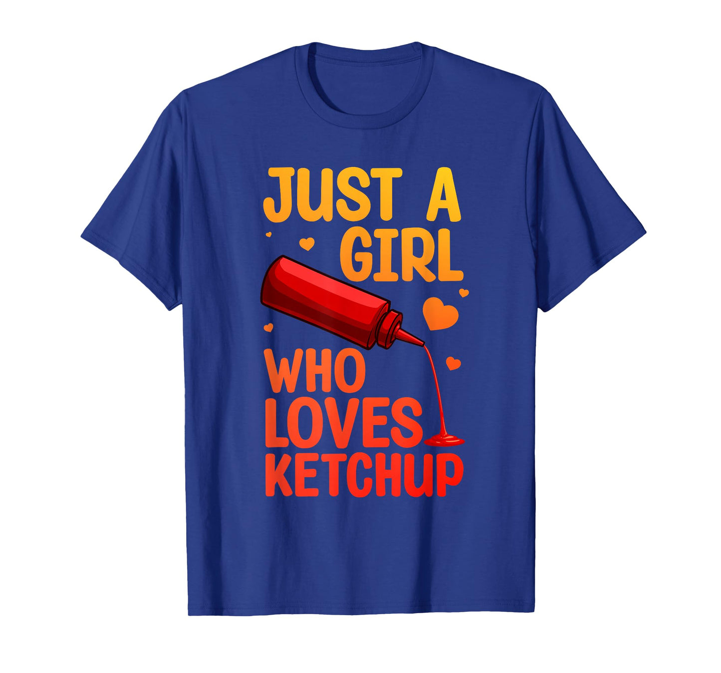 Cute Ketchup Design for Women Girls Condiment Ketchup Lovers T-Shirt