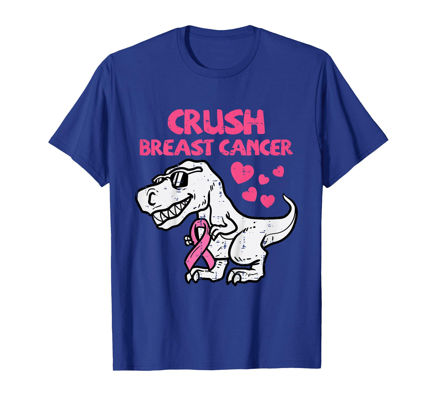 Crush Breast Cancer Trex Dino Awareness Toddler Boys Kids T-Shirt