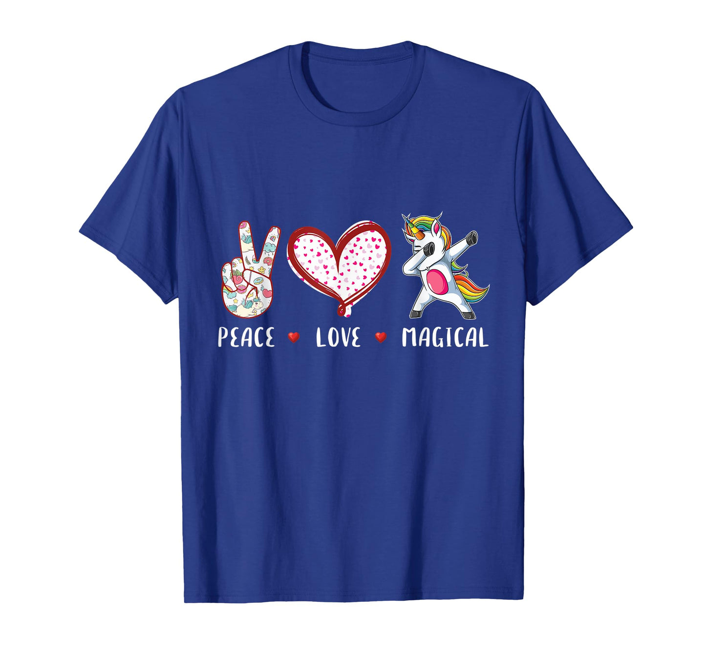 peace love magical dabbing Unicorn gifts for kids girls boys T-Shirt