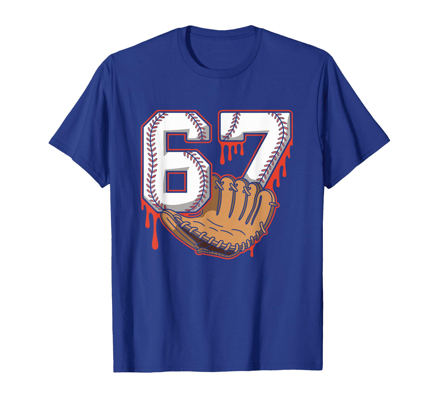 Baseball 67 Six Seven Alpha Slang 6 7 Meme Kids Teachers Boy T-Shirt