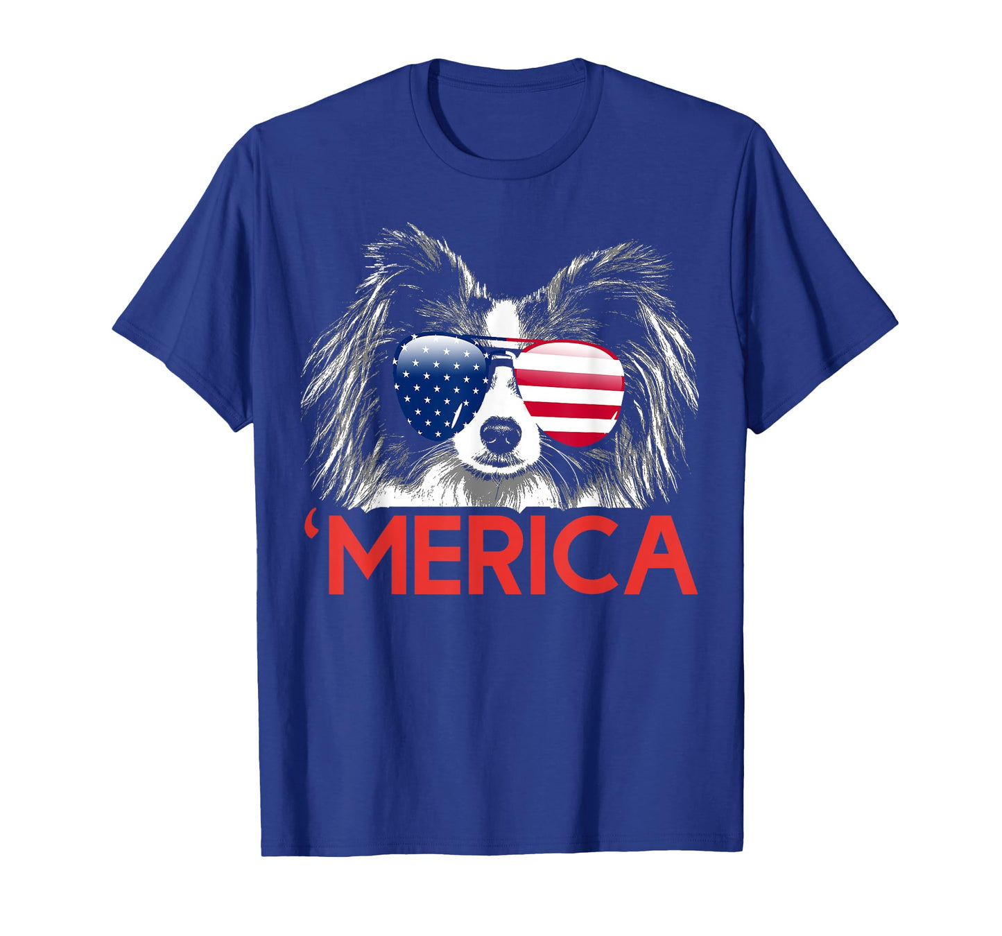 Merica Papillon American Flag 4th of July T-Shirt