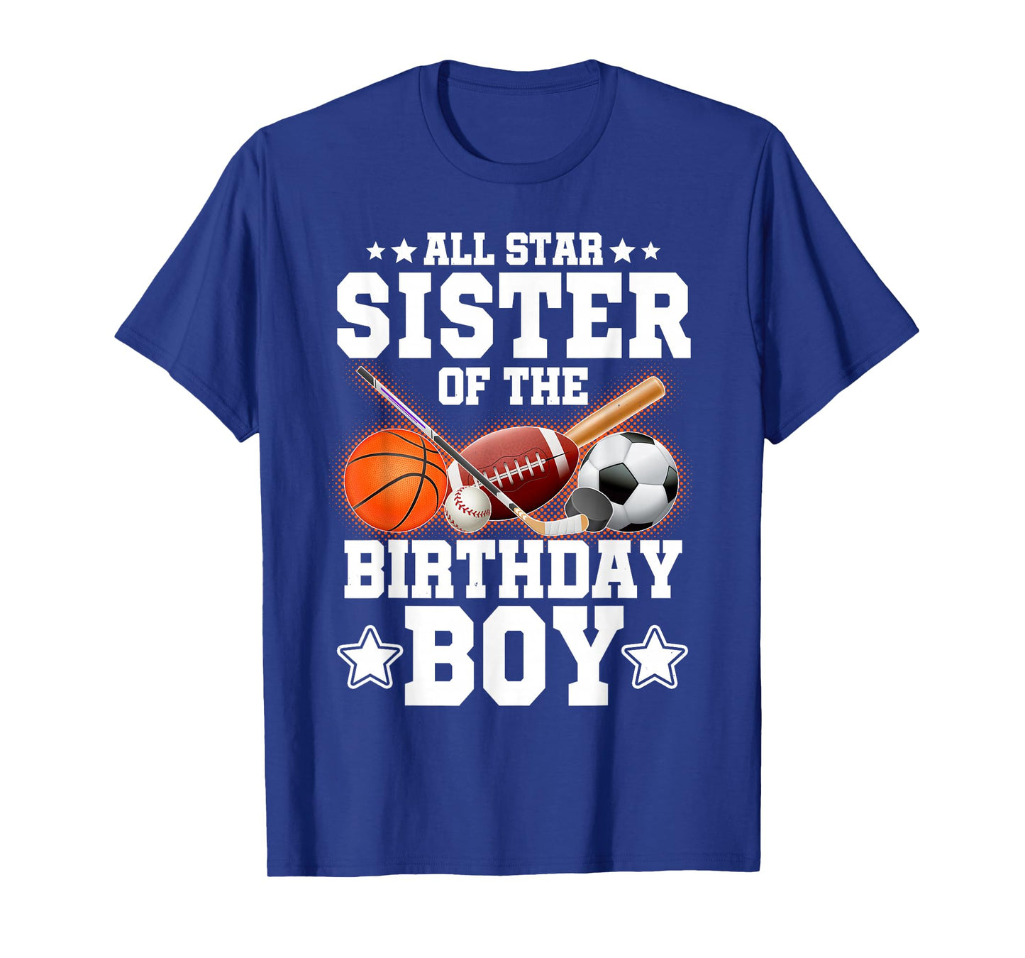 All Star Sister Of The Birthday Boy Basketball Soccer Sport T-Shirt