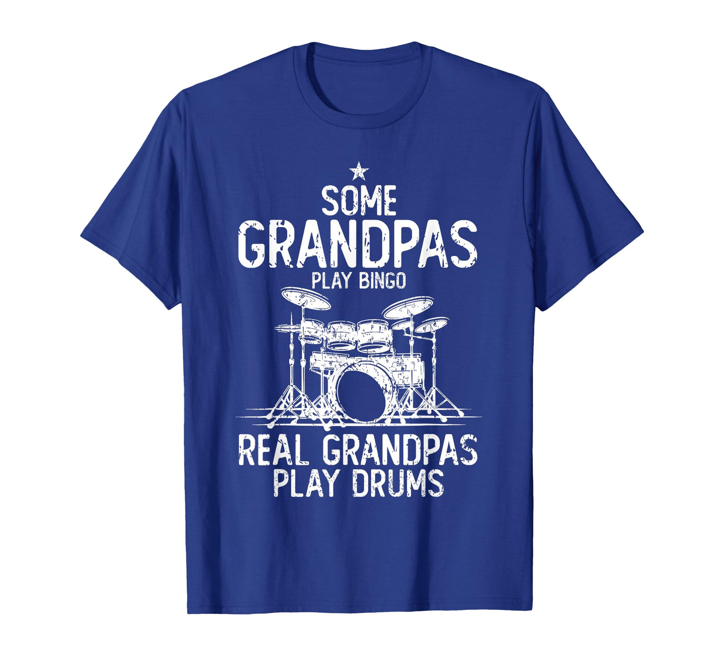 Real Grandpa Play Drums Funny Drummer Grandpa Percussionist T-Shirt