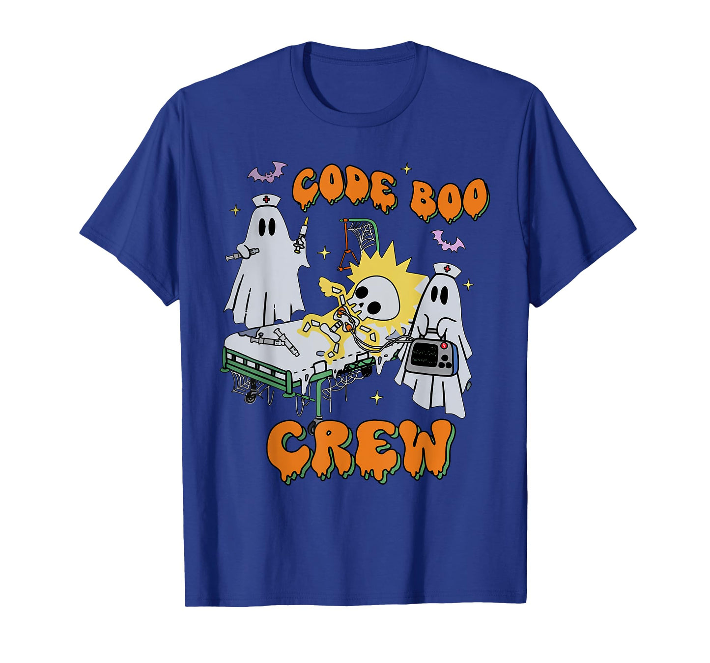 Code Boo Crew Funny Ghost Nurse Halloween Costume Nursing T-Shirt