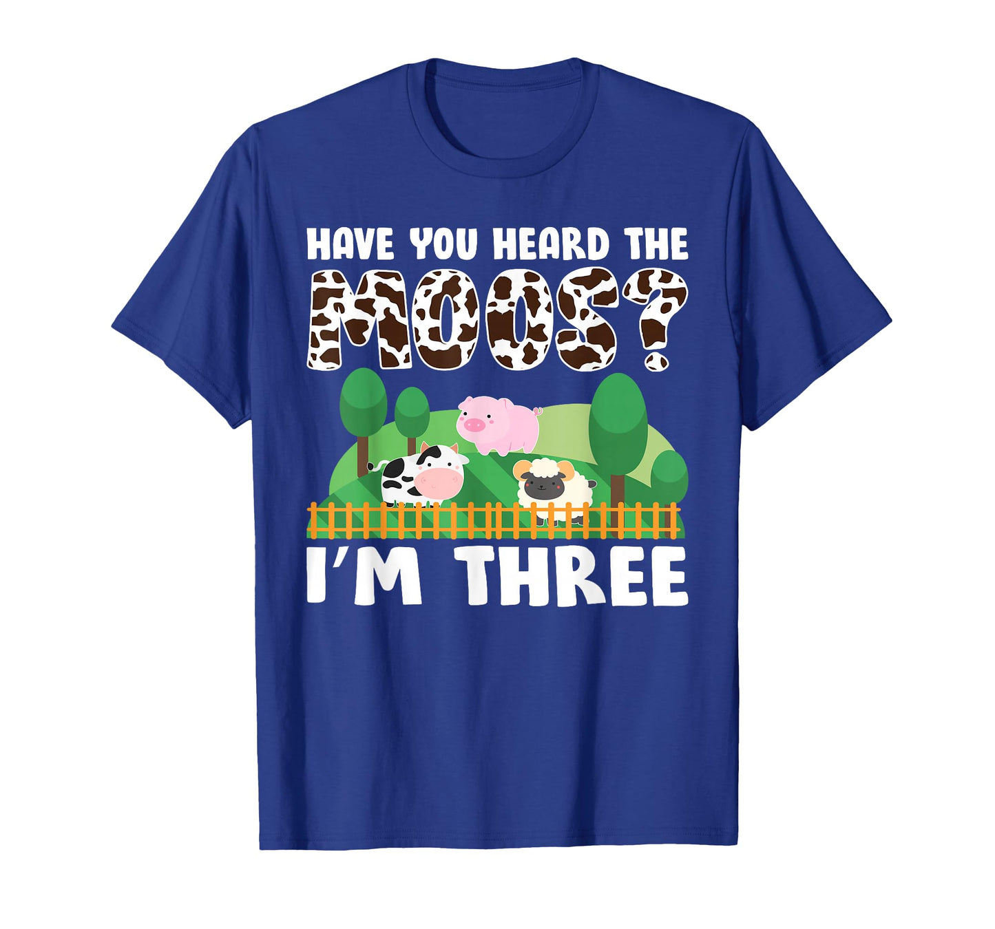 3rd Birthday 3 Year Old Farm Theme Animals Birthday Party T-Shirt