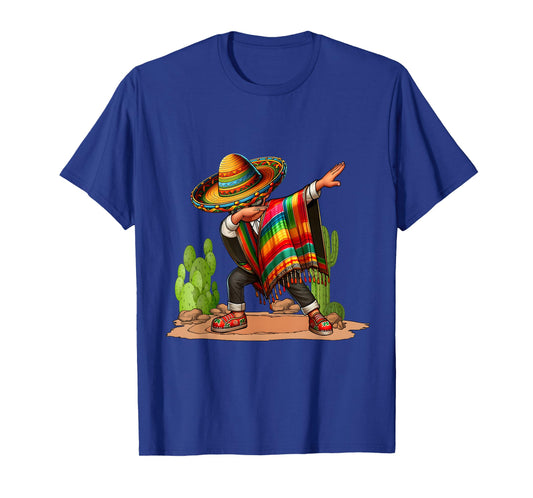 Dabbing Mexican Poncho Cinco de Mayo Funny fiesta Mexican T-Shirt
