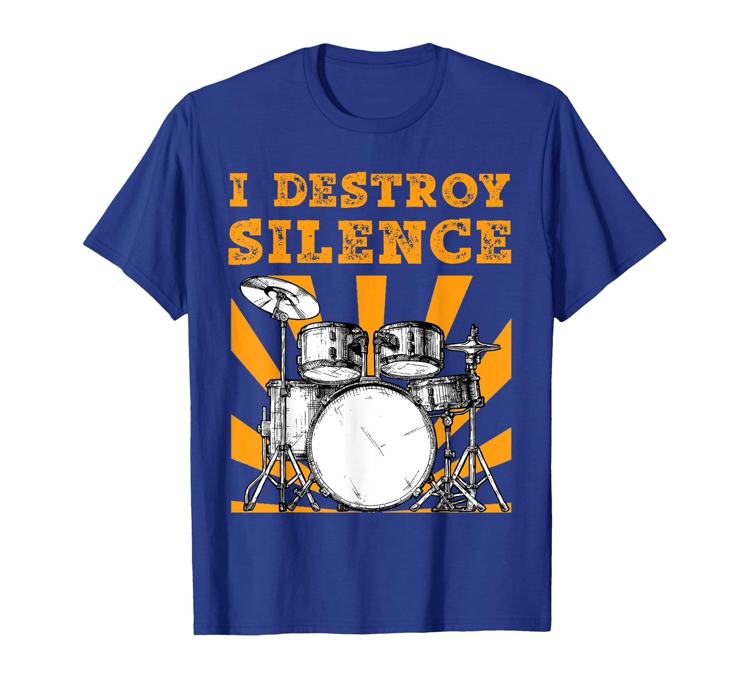 I Destroy Silence Drums T Shirt Drumer Gifts For Men