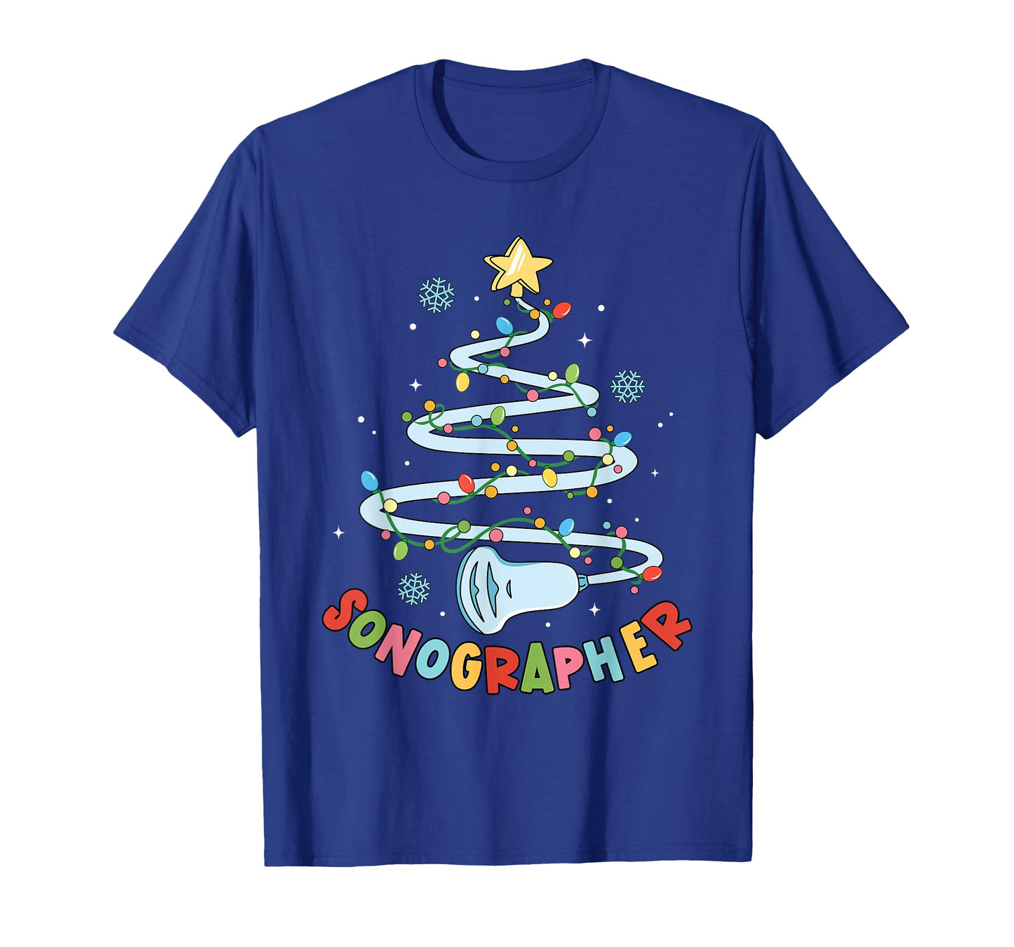 Funny Sonographer Christmas Tree Ultrasound Matching Group T-Shirt