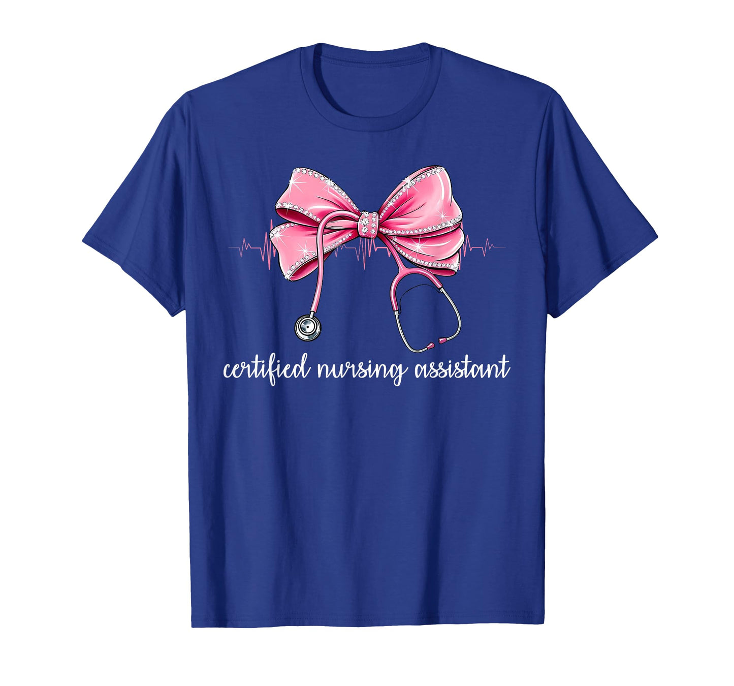 Certified Nursing Assistant CNA Stethoscope Coquette Bow T-Shirt