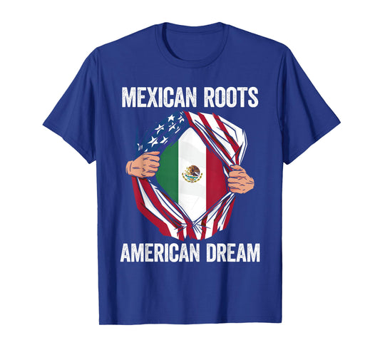Mexican Roots American Dream Usa Us Mexico Mexican American T-Shirt