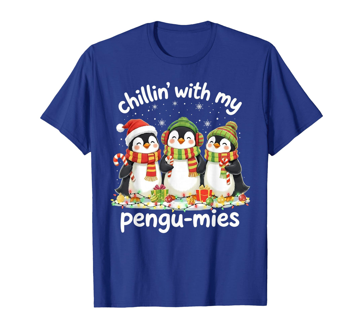 Chillin' with My Pengu-mies Family Christmas Holiday Penguin T-Shirt