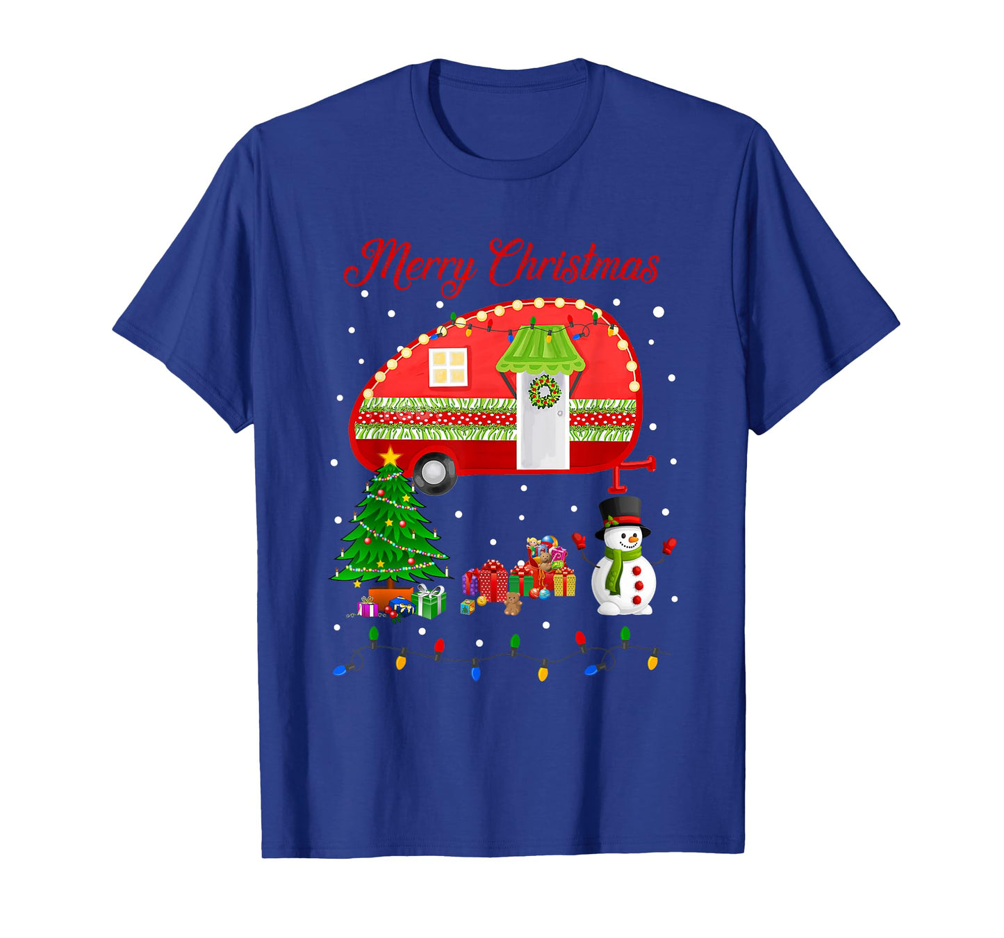 Camping Christmas Happy Camper Xmas Camp Gifts For Men Women T-Shirt