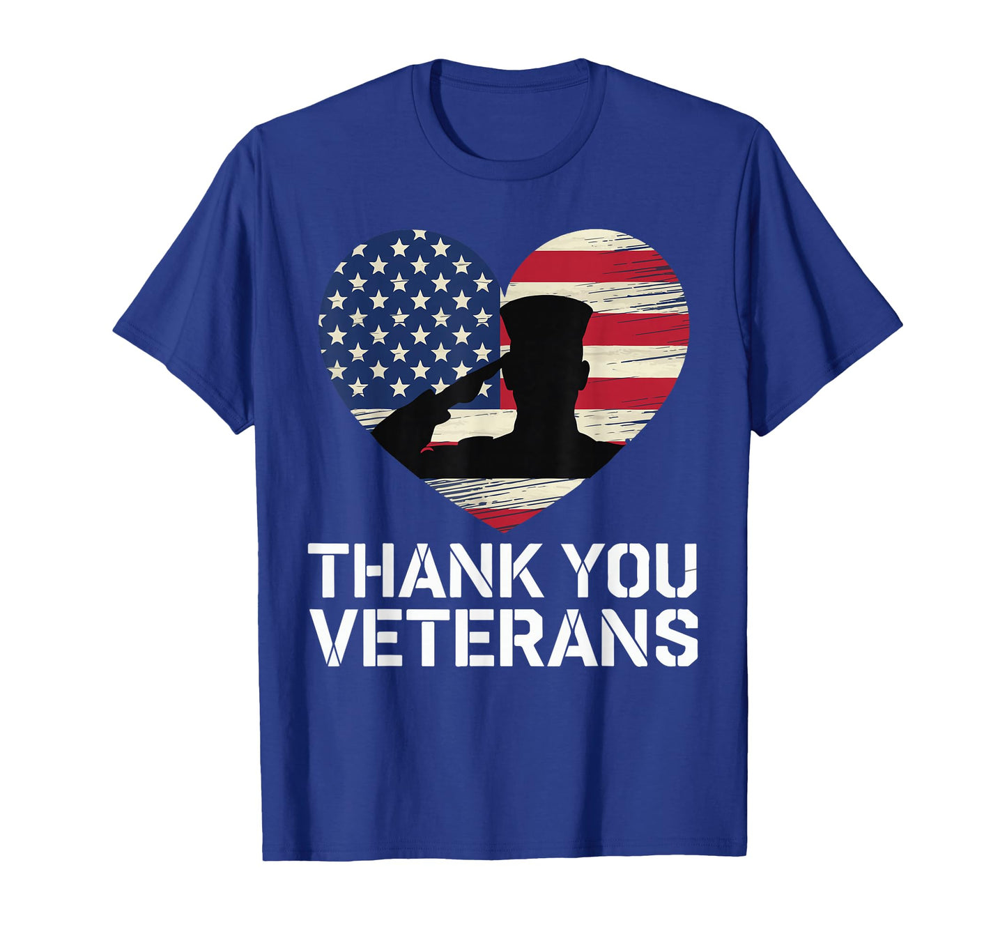 Thank You Veterans Day American Flag Heart Patriotic Hero T-Shirt
