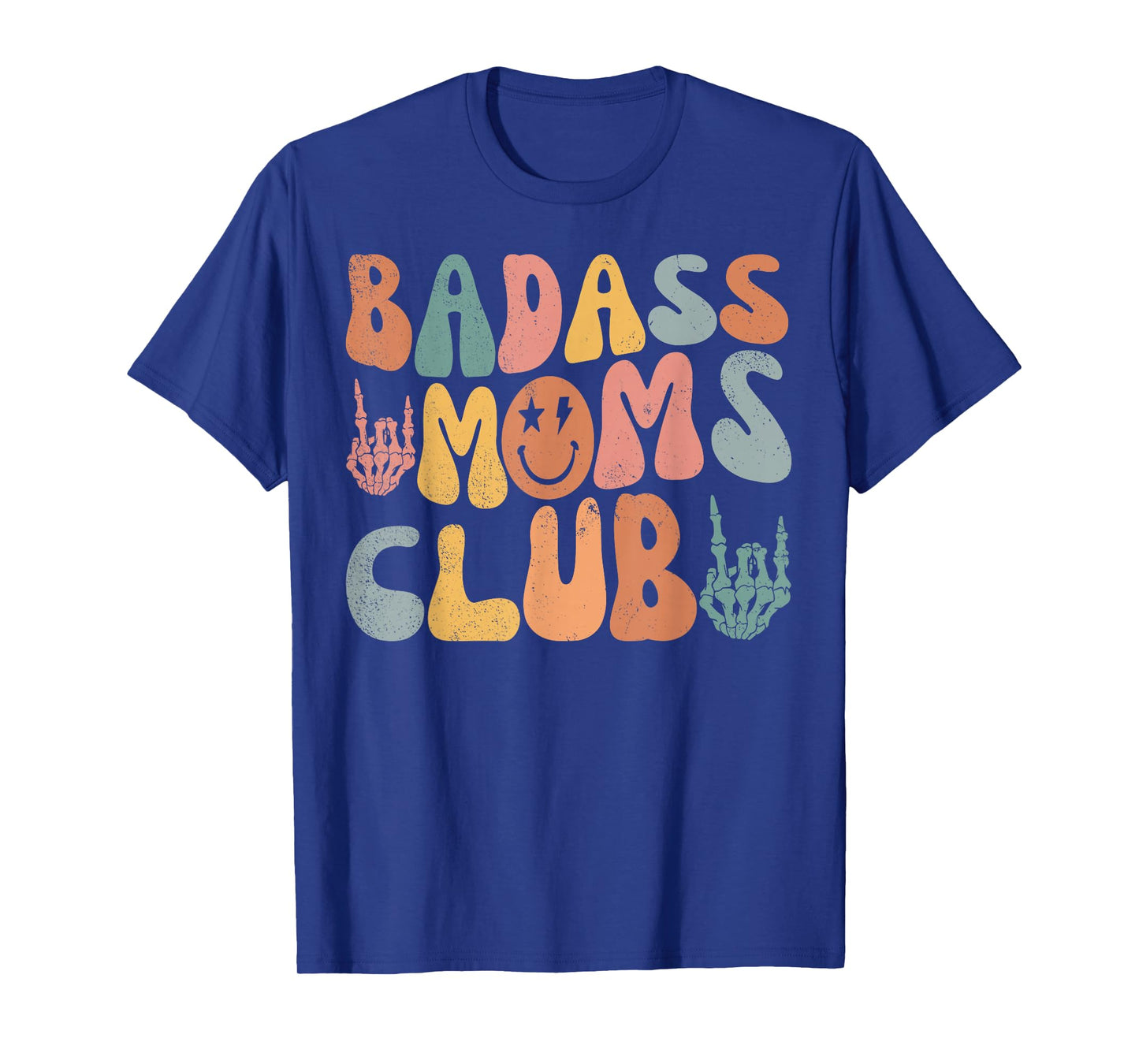 Groovy Badass Moms Club Cool Mom Funny Family Humor Retro T-Shirt