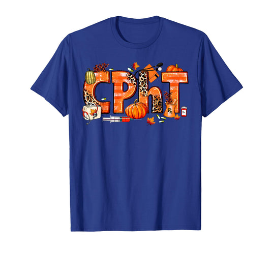 CPHT Pharmacy Technician Fall Autumn Pumpkin Thanksgiving T-Shirt