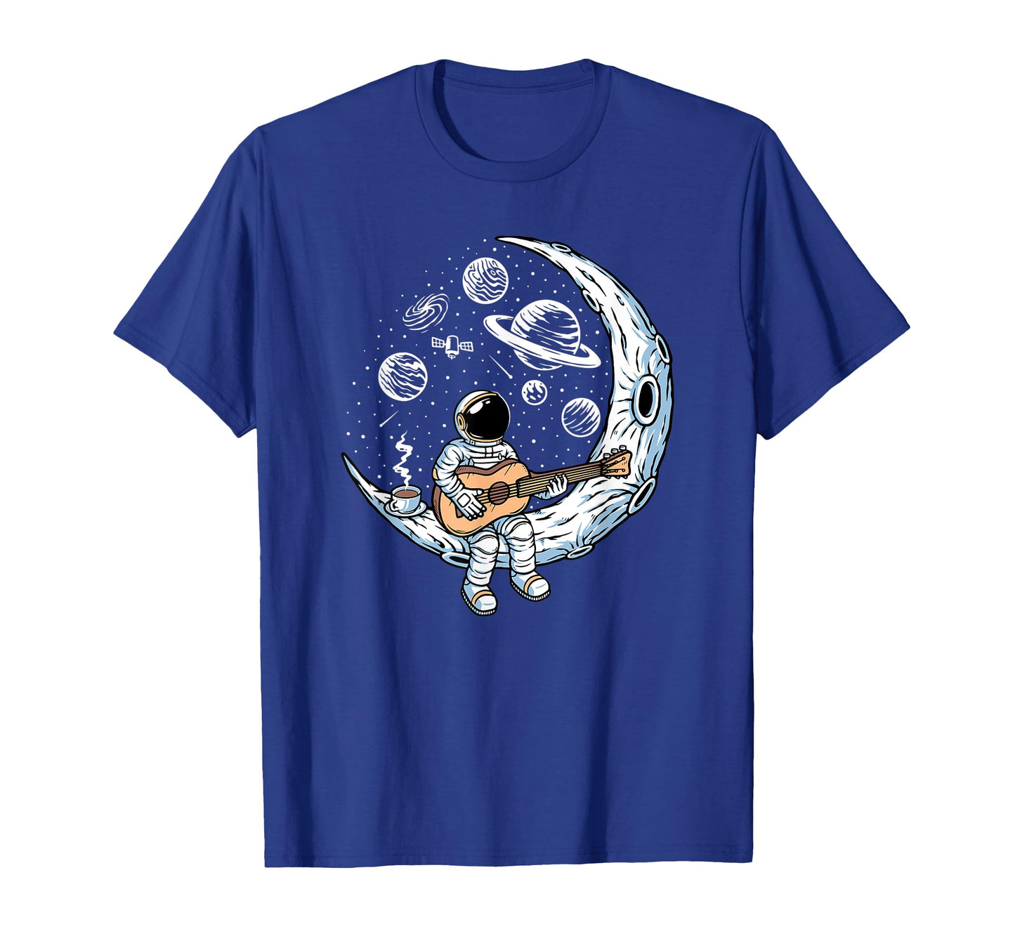 Astronaut playing guitar on the moon Spaceman allspace T-Shirt