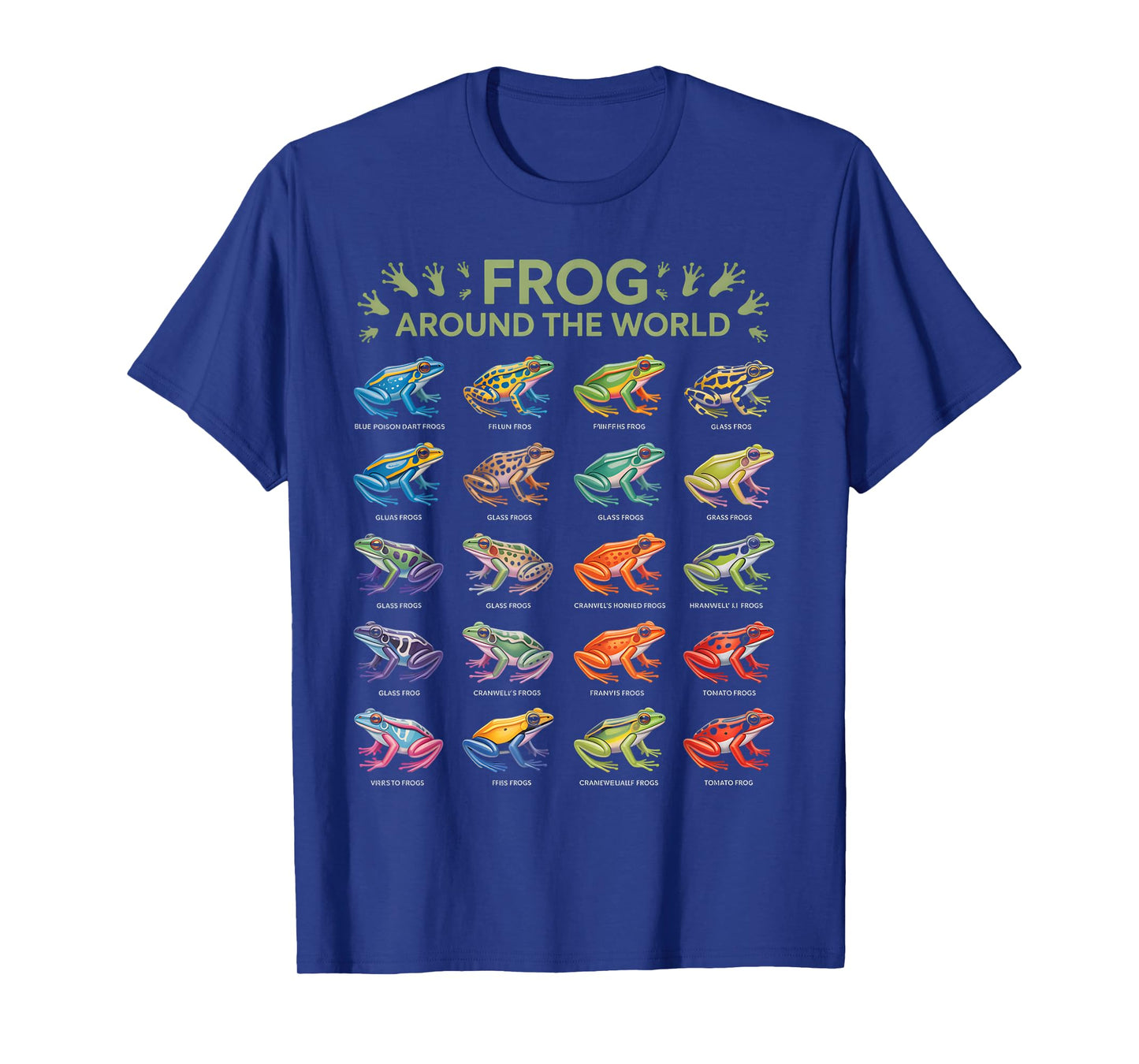 Frogs Around The World Educational Types of Frogs T-Shirt
