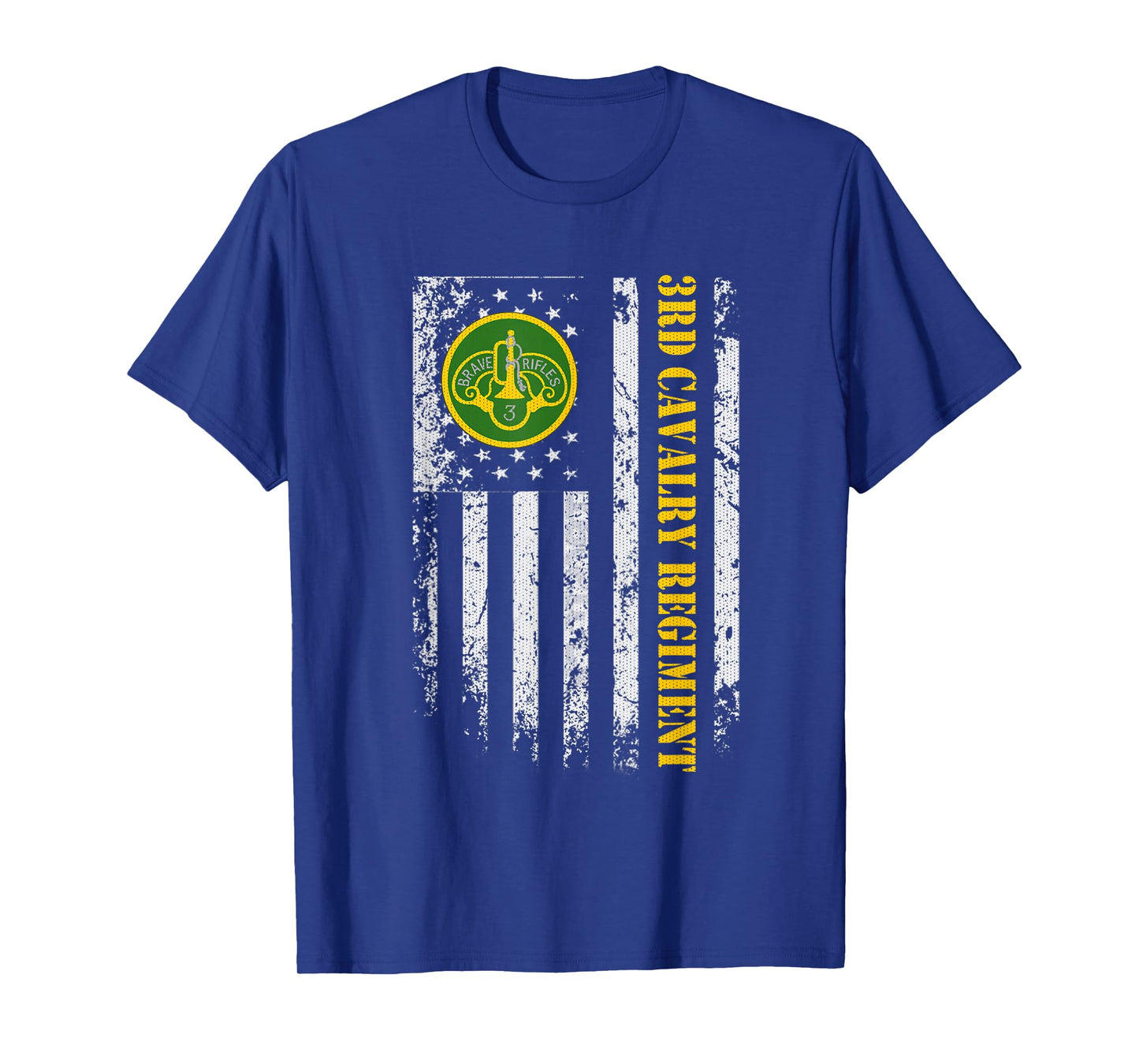 3rd Armored Cavalry Regiment Veteran Vintage Flag Patriotic T-Shirt