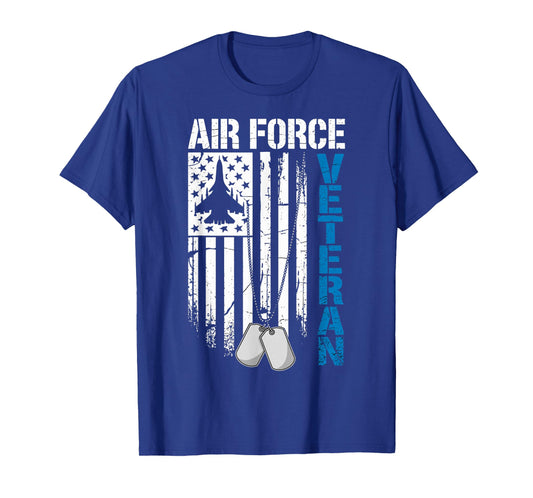 Air Force American USA Flag Patriotic Fighter Pilot Veteran T-Shirt