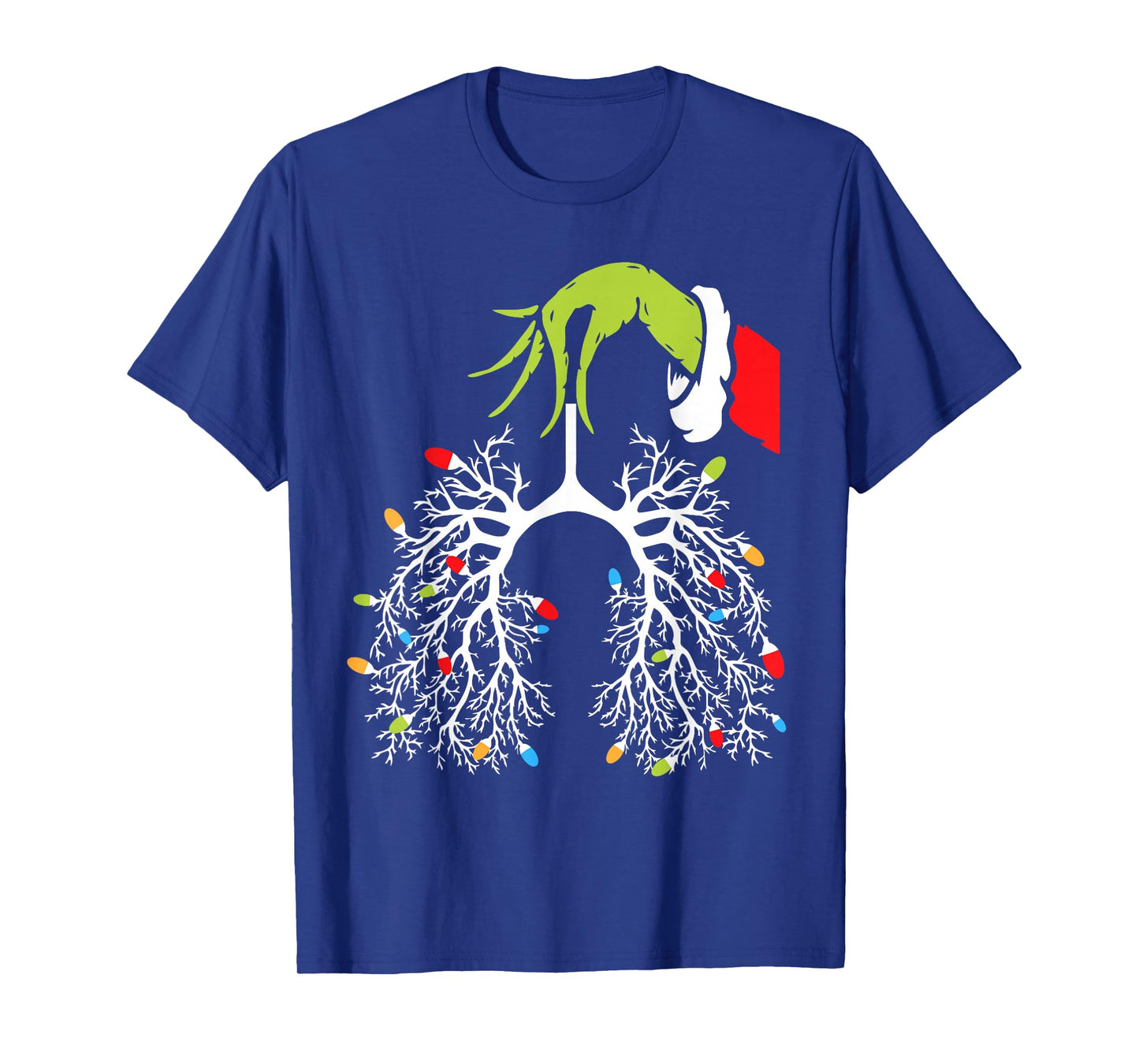 Christmas Nurse Lung Xmas Lights Funny Pulmonologist Xmas T-Shirt