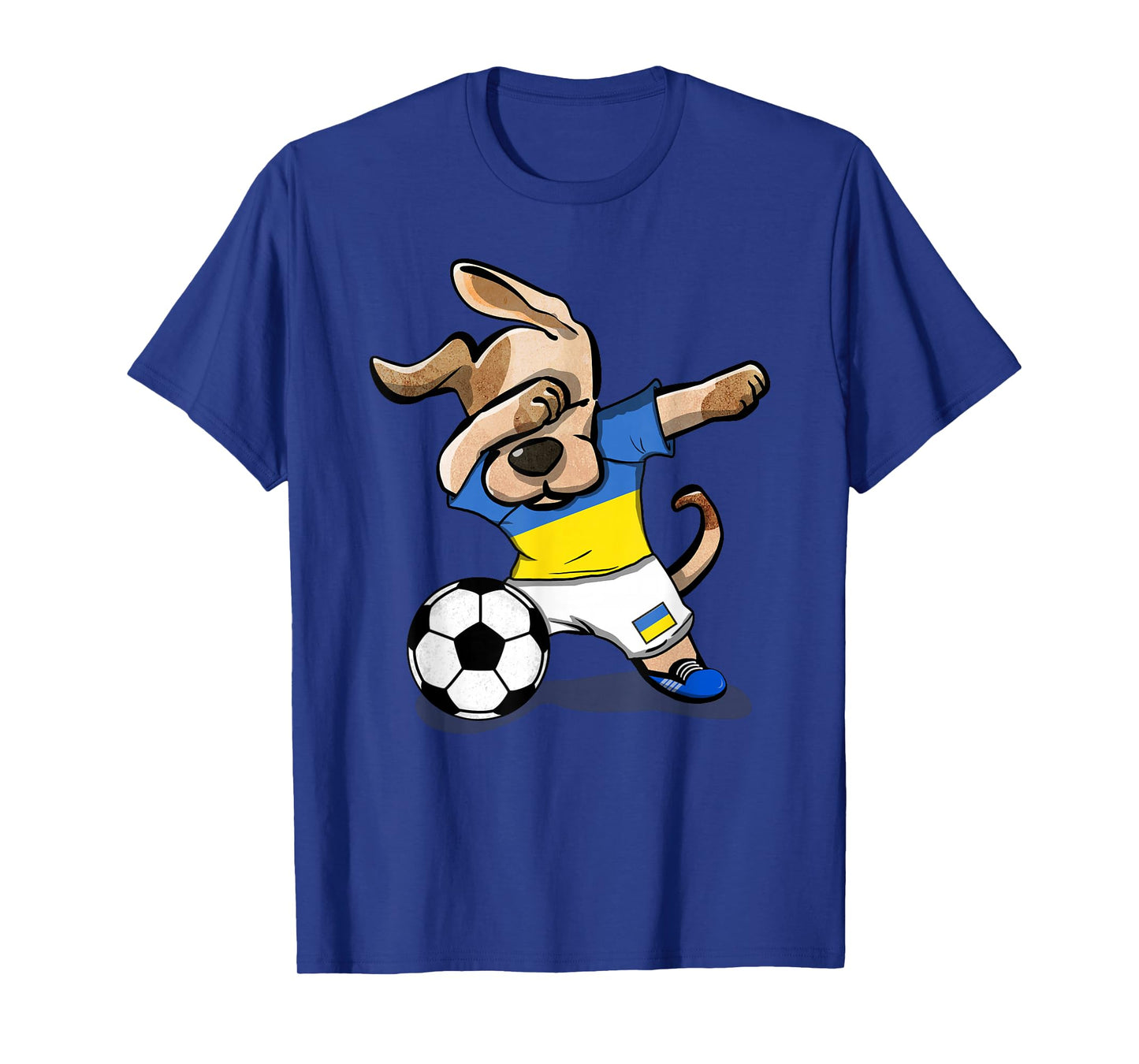 Dabbing Dog Ukraine Soccer Fans Jersey Ukrainian Football T-Shirt