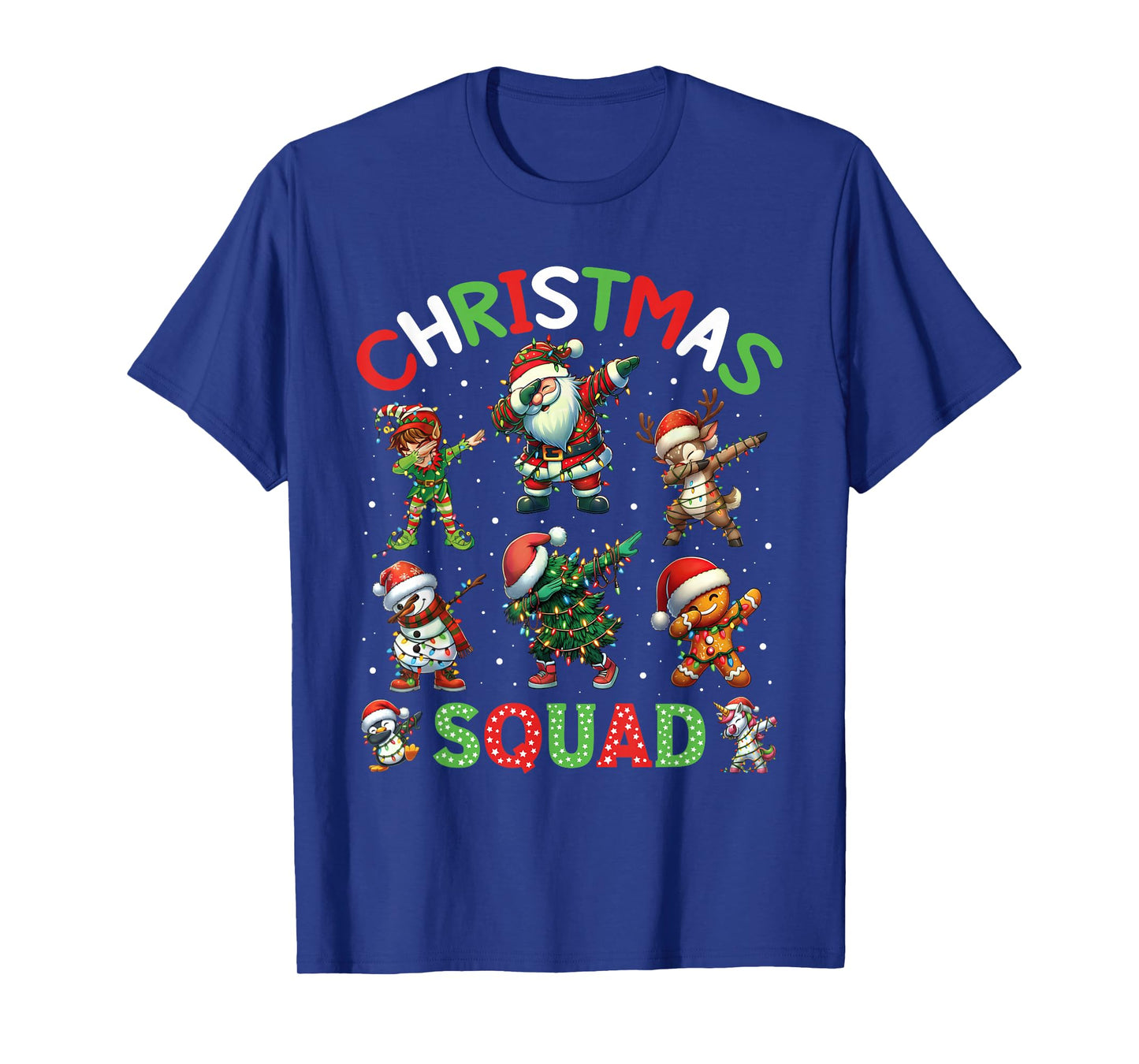 Christmas Squad Santa Dabbing Elf Family Matching Pajamas T-Shirt