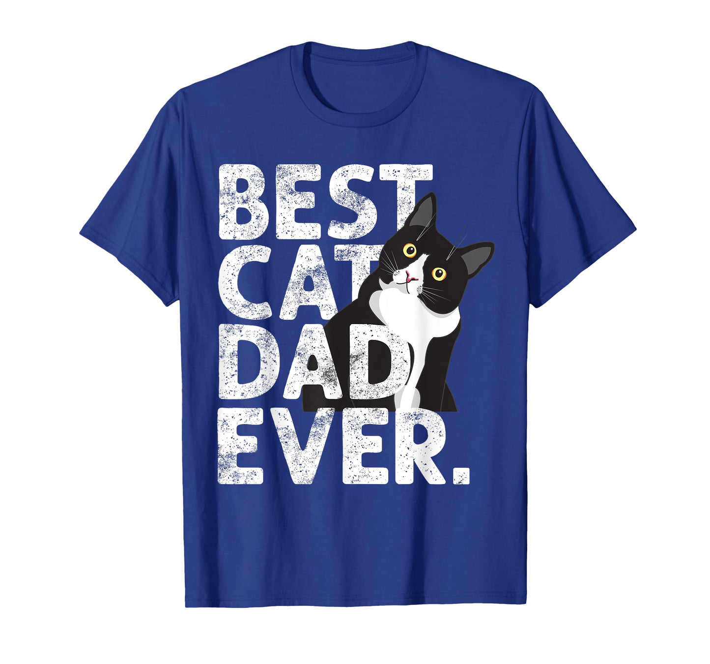 Funny Tuxedo Cat Daddy Father Gift Best Cat Dad Ever T-Shirt for Men Women