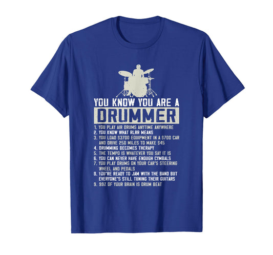 Drummer Drumming Lover Drum Player Percussion Percussionist T-Shirt