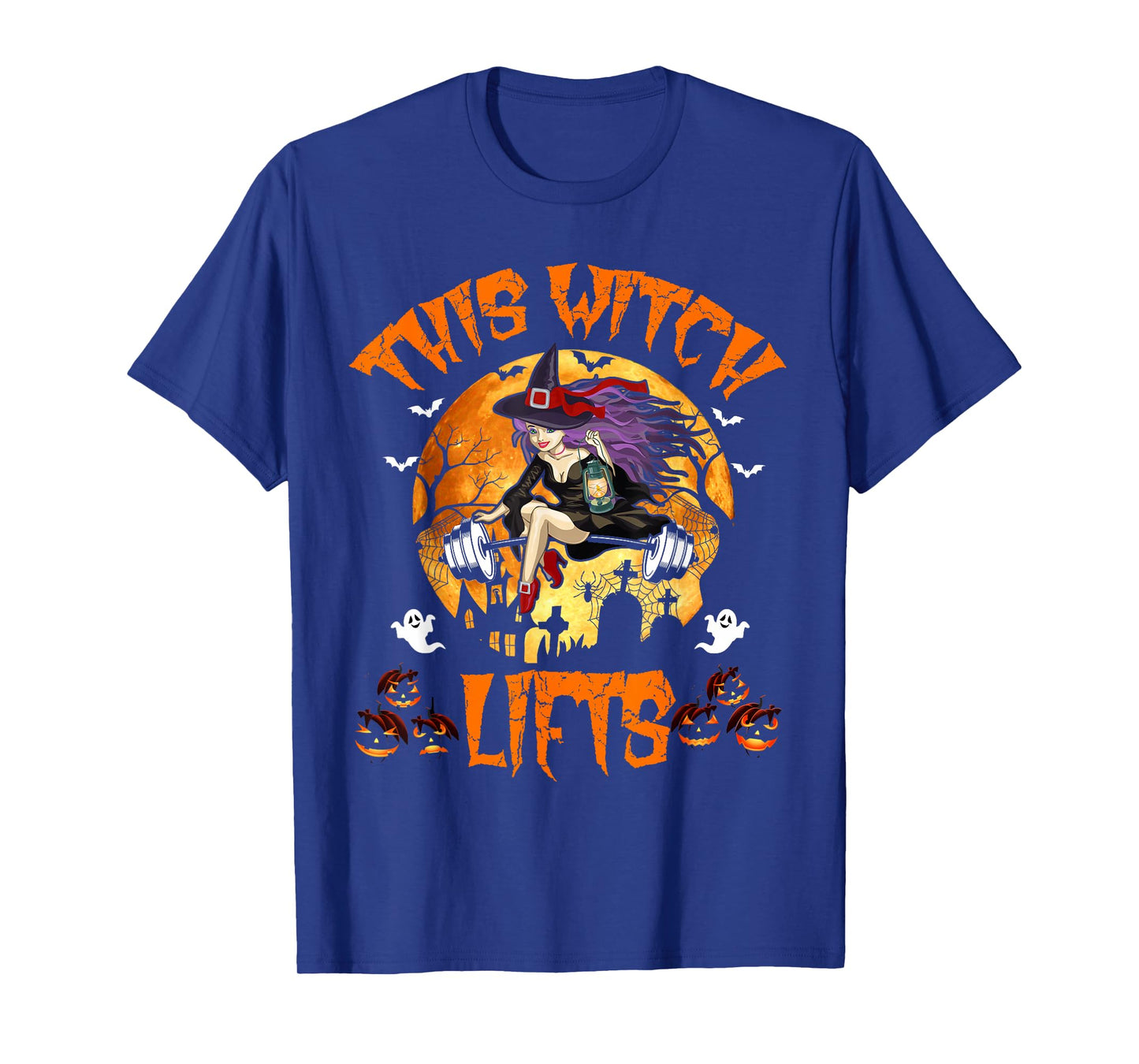 This Witch Lifts Barbell Fitness Gym Workout Witch Halloween T-Shirt
