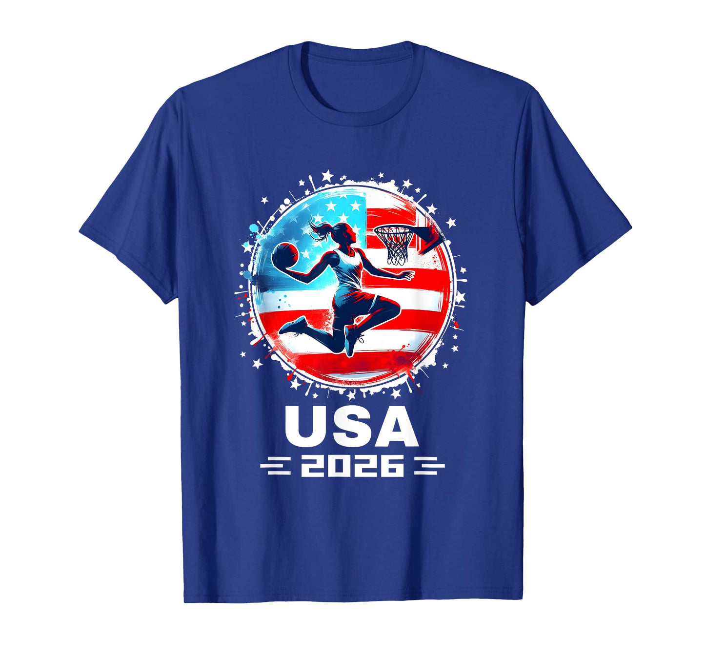 USA Team 2026 United States American Flag Basketball USA T-Shirt