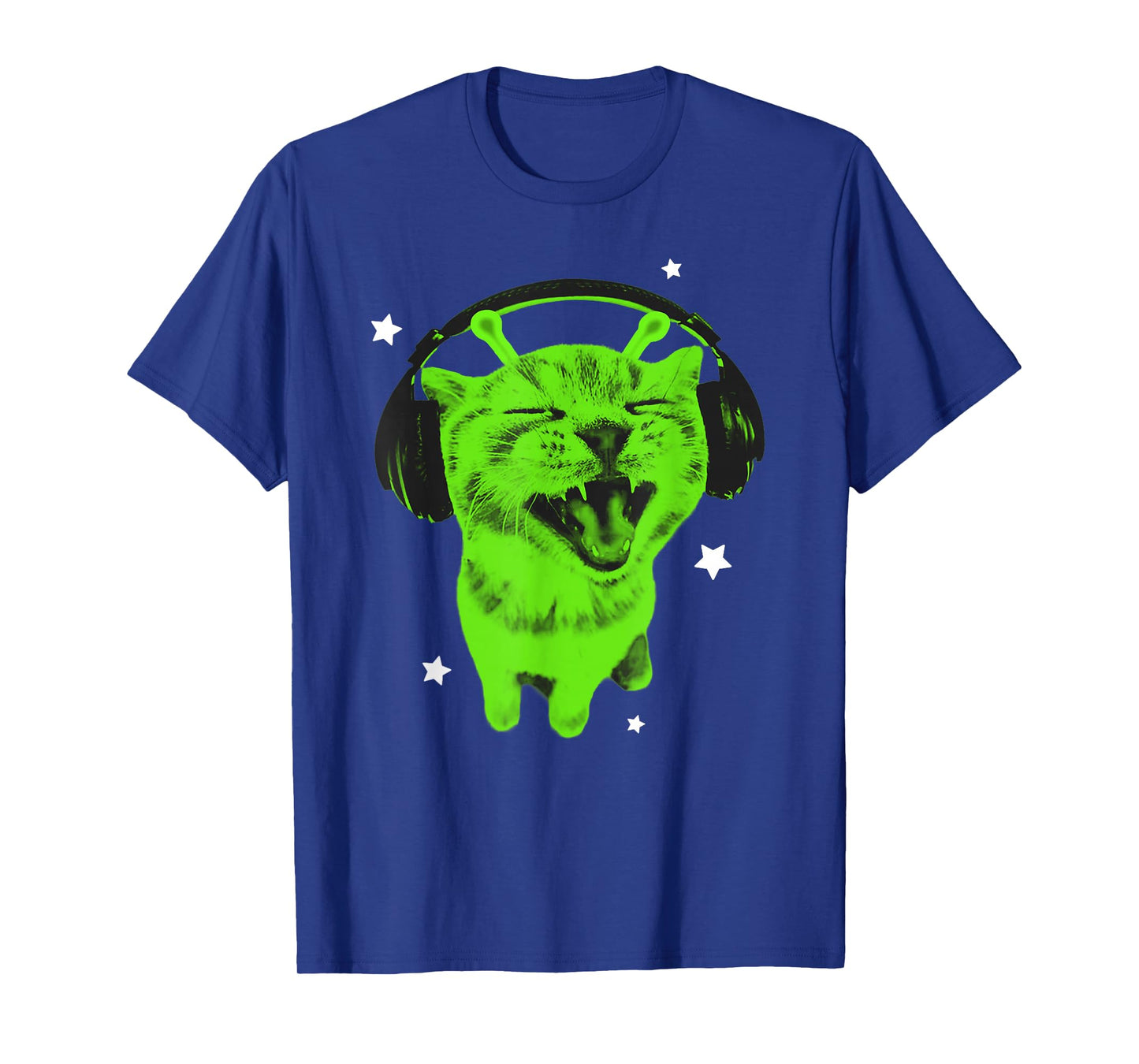 Funny Y2K Alien Cat Meme Retro Silly Cat Vintage Space Kitty T-Shirt