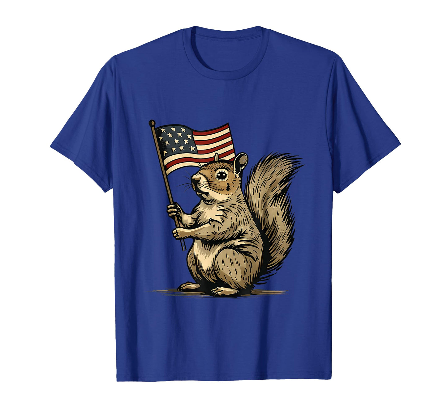 Fourth of July 4th of July Patriotic American Flag Squirrel T-Shirt