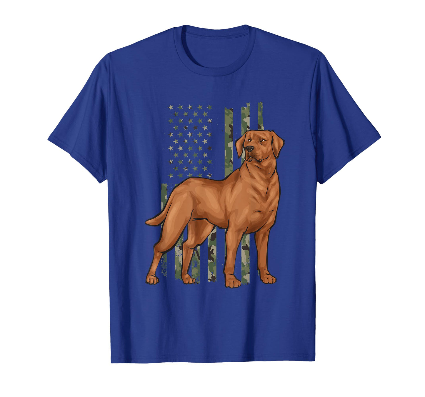 Foxred Lab American Flag Fox Red Labrador Retriever T-Shirt