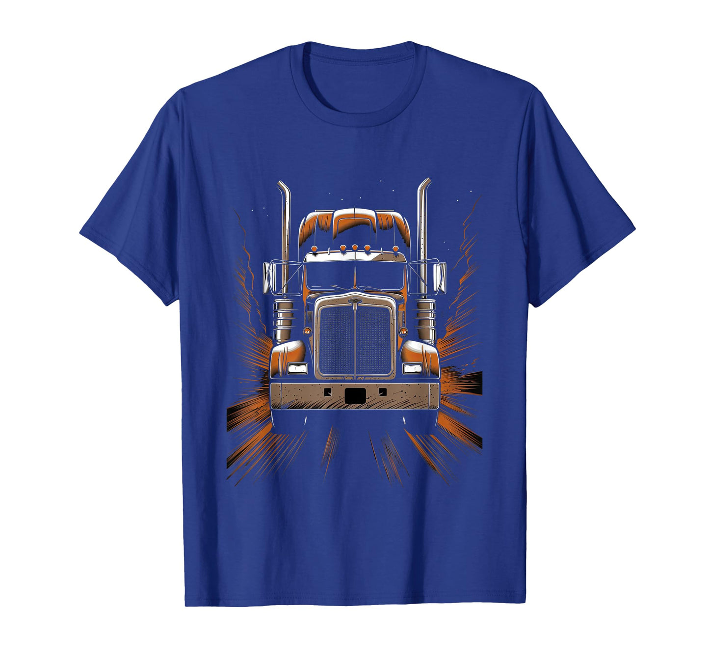 Trucker American Flag Big Rig Semi-Trailer Truck Driver T-Shirt