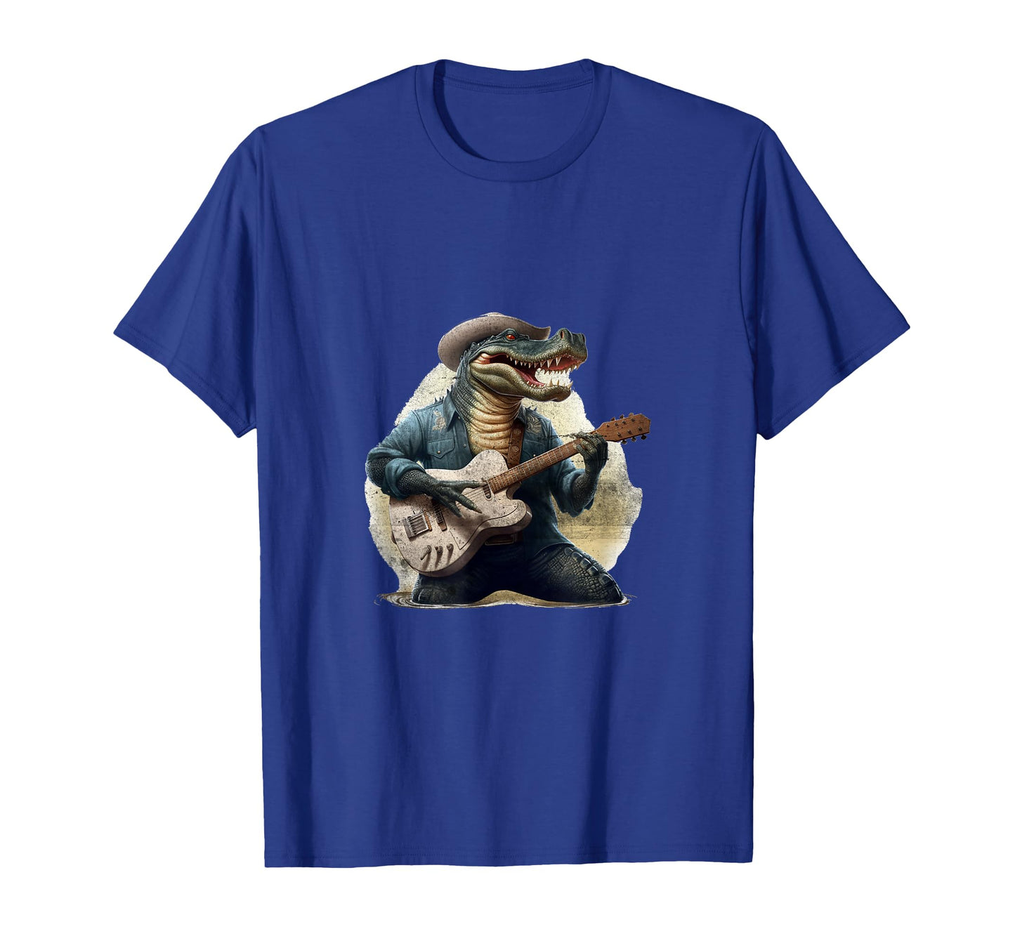 Funny Gator Alligator Playing Guitar Cowboy Country Music T-Shirt