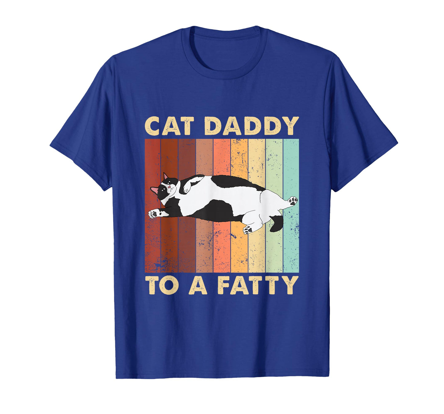 Retro Fat Chonk Dad Tee Funny Cat Daddy to A Fatty T-Shirt