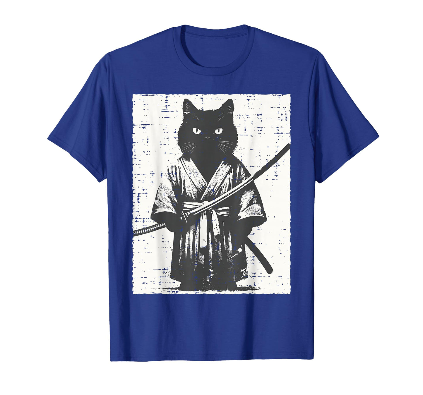 Japanese Black Cat Kimono Katana Samurai Art Men Women Kids T-Shirt
