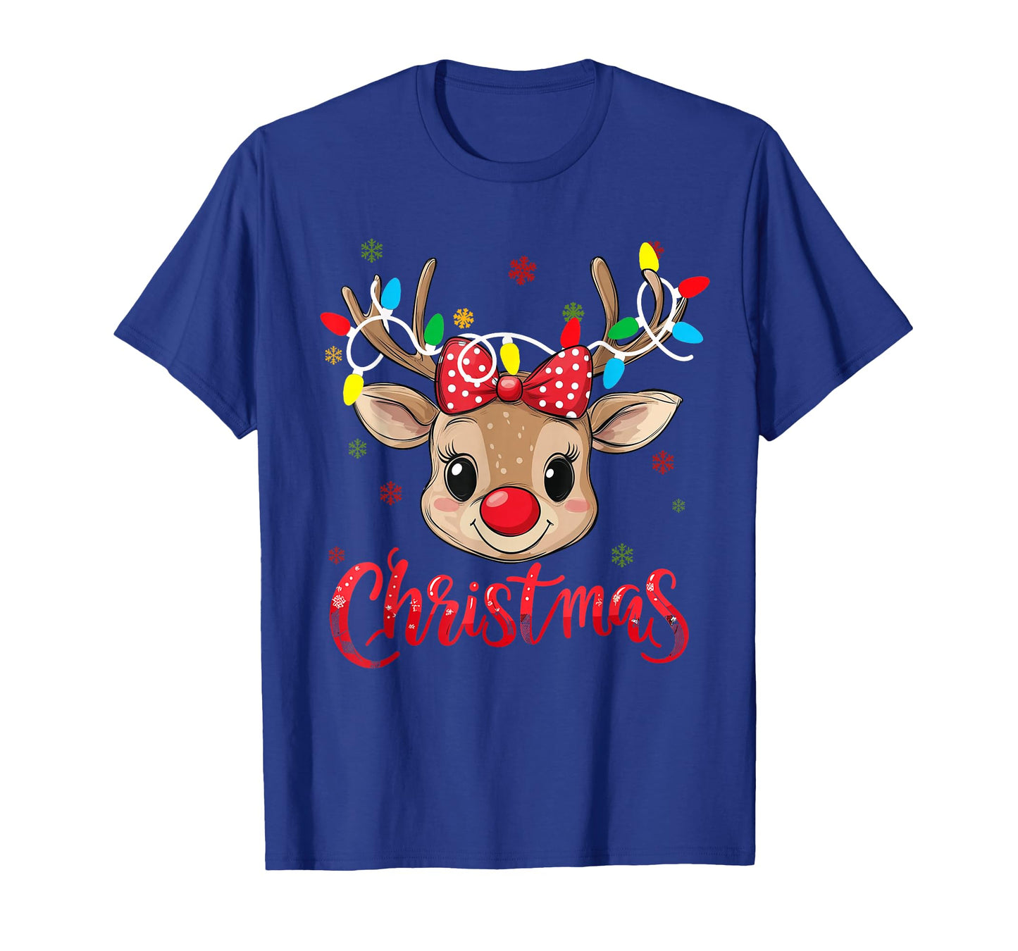 Christmas Cute Reindeer Christmas Kids Funny Deer Girl Xmas T-Shirt