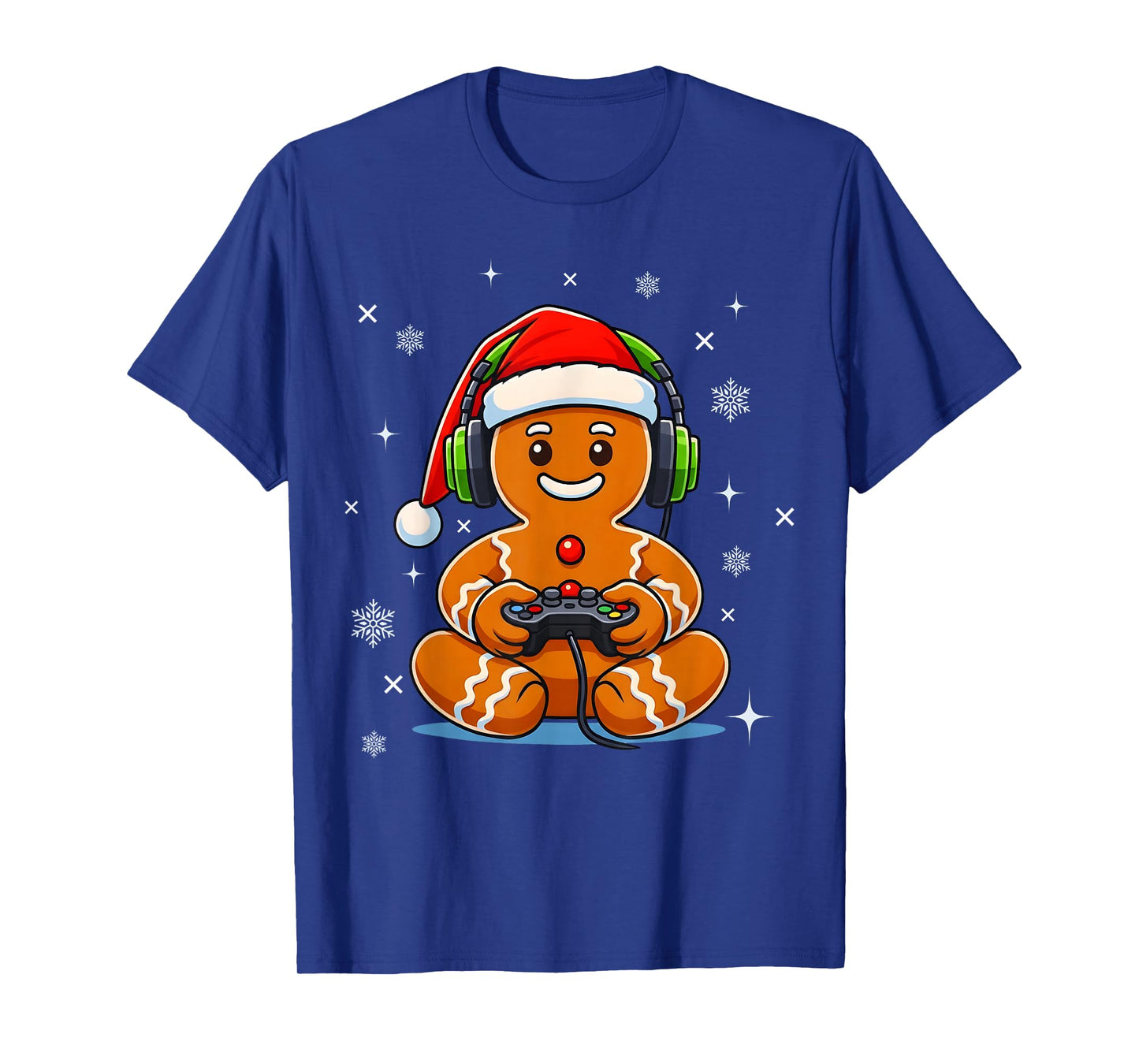 Funny Christmas Gamer Gingerbread Gaming Men Boys Kids Xmas T-Shirt