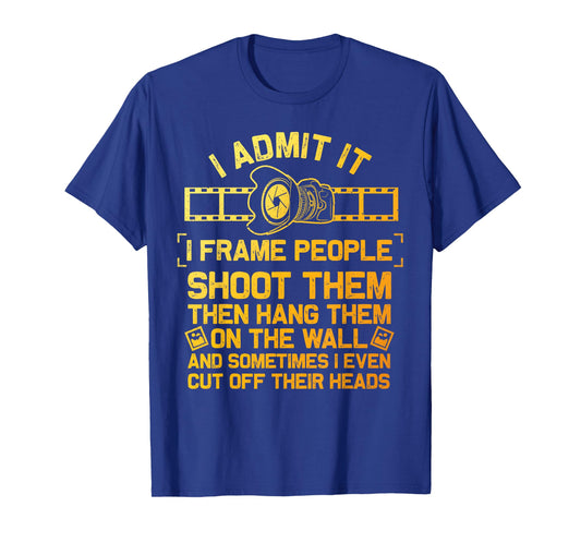 Cool Photographer Design For Men Women Camera Photography T-Shirt