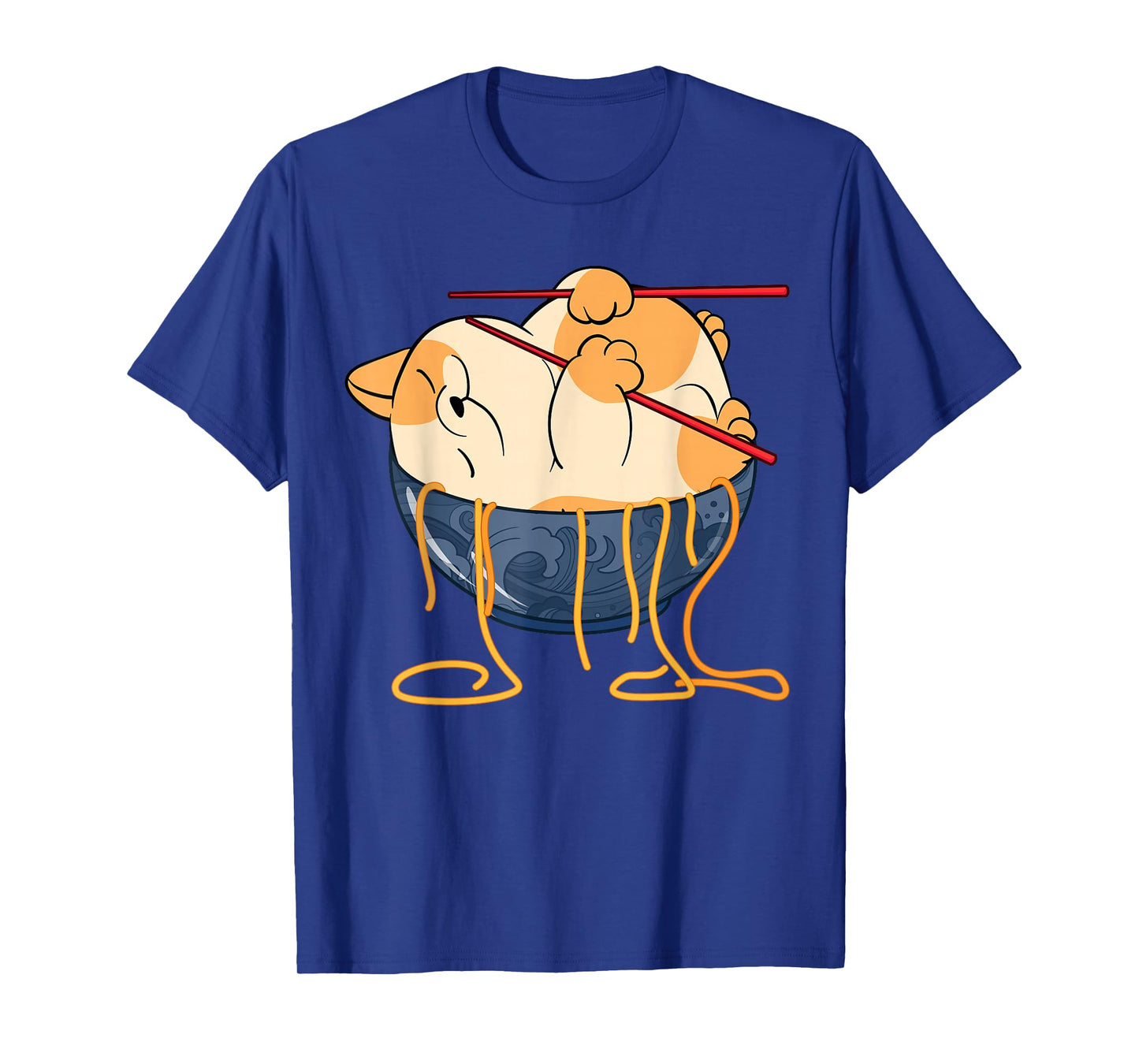 Cute Anime Merch Cat Design Japanese Ramen Noodle Clothes- T-Shirt