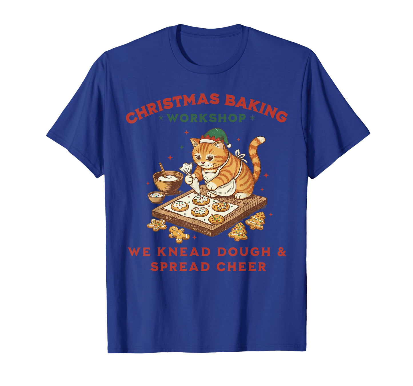 Cute Cat Christmas Baking Workshop Gifts for Men Women Kid T-Shirt