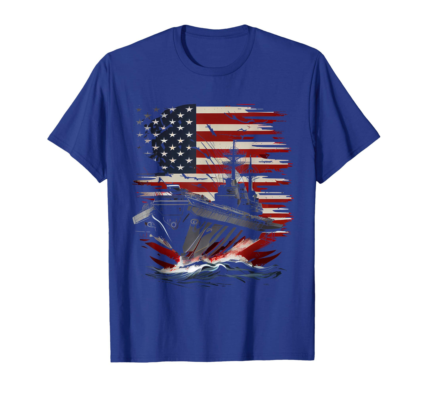 US American Flag Aircraft Carrier Gift T-Shirt