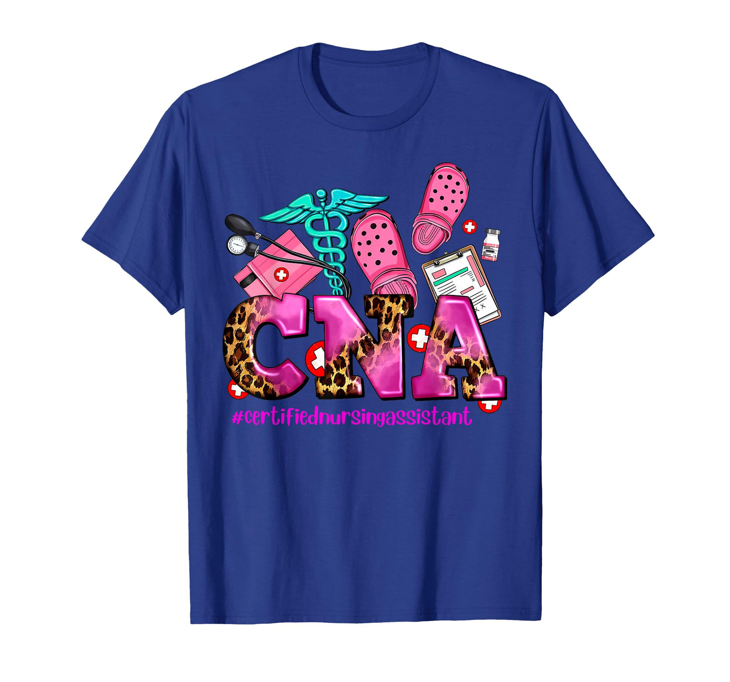 CNA Certified Nursing Assistant Leopard Registered Nurse T-Shirt