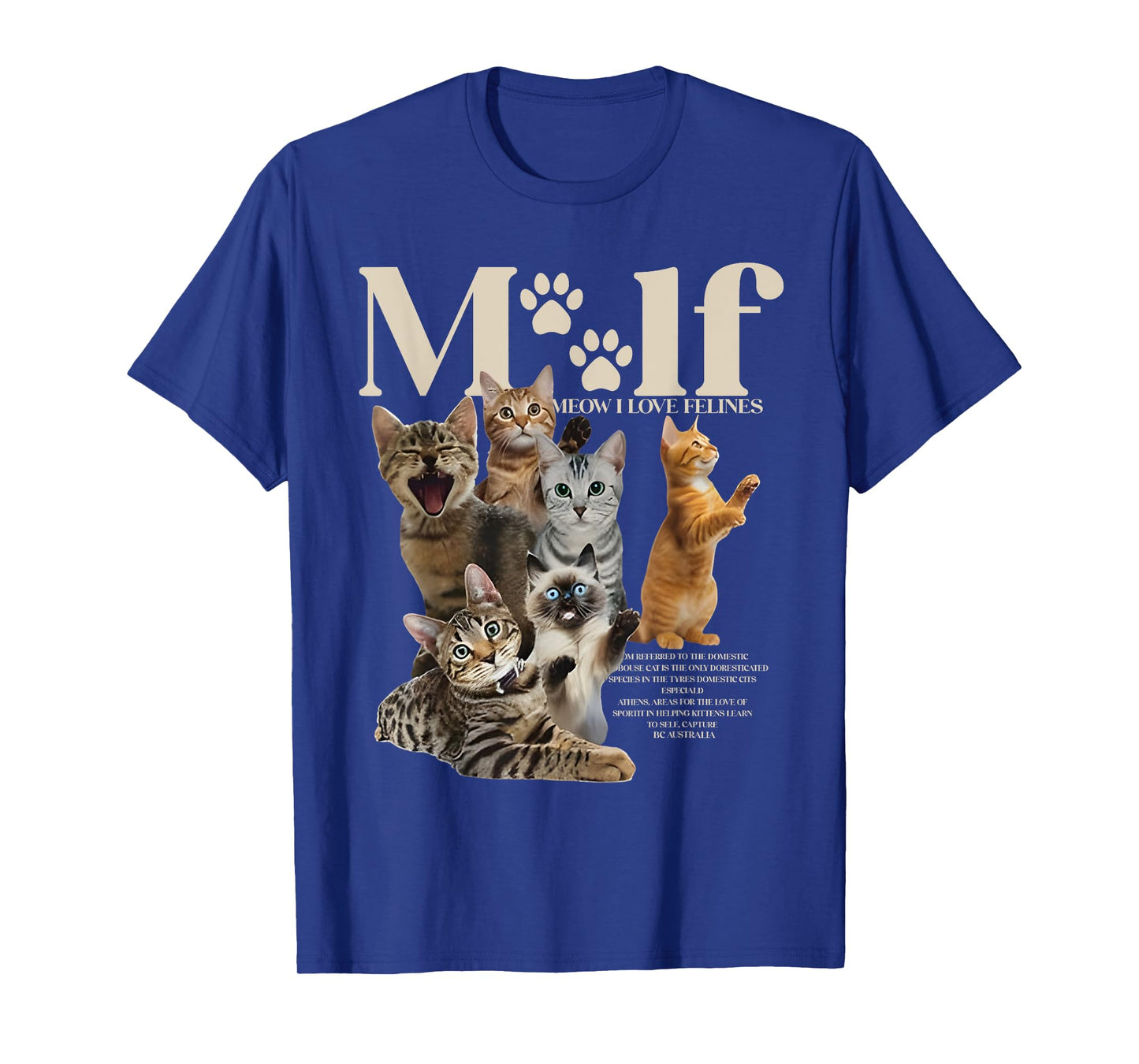 Meow I Love Felines Cats Adorable Cat Owner Cat Lovers T-Shirt