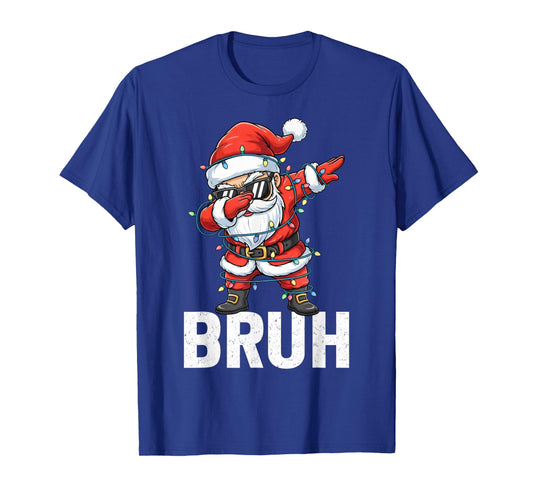 Dabbing Santa Bruh Christmas Santa Hat Xmas Dab Boys Kids T-Shirt