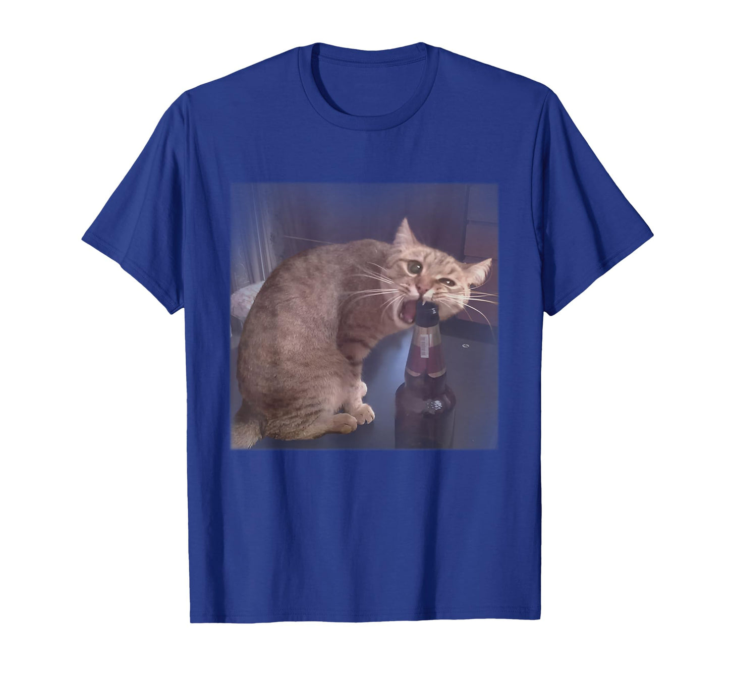 Funny Beer Cat Meme Humor Party Animal Gifts Men Women T-Shirt